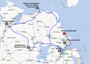 Belfast Trip Map